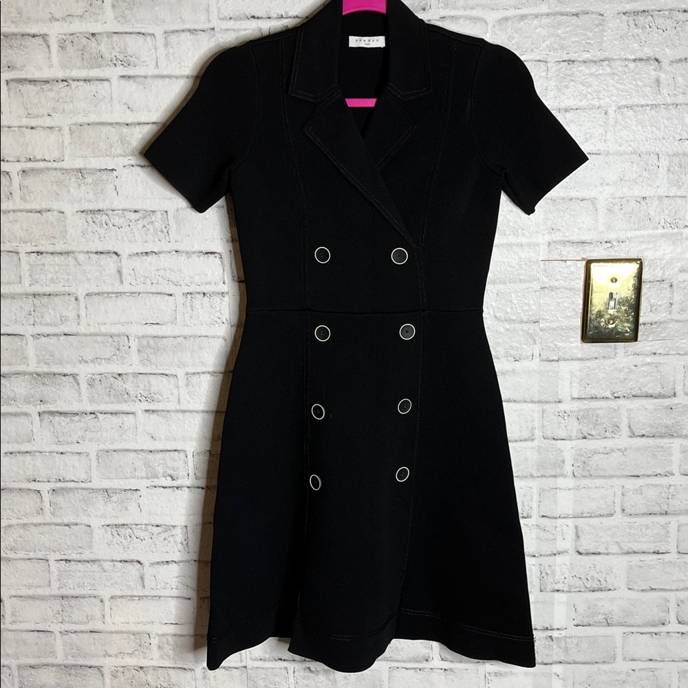 Sandro Syana knit black dress - Picture 3 of 8